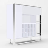 Vig Furniture - Modrest Fauna - Modern White & Stainless Steel Wine Cabinet - Vgbbbn-2W-Cab-Wht