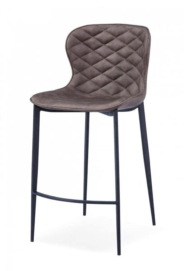 Vig Furniture - Modrest Felicia Modern Brown & Black Bar Stool (Set Of 2) - Vghr5428-B-Brn-Bs