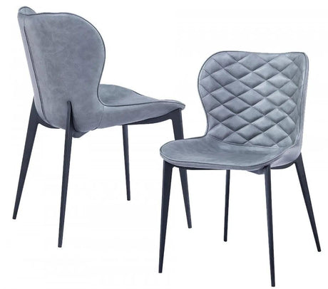 Vig Furniture - Modrest Felicia Modern Grey & Black Dining Chair (Set Of 2) - Vghr3588-Gry-Dc