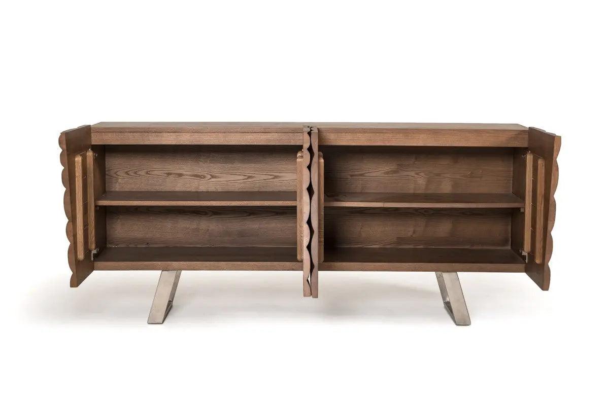 Vig Furniture - Modrest Finley Modern Walnut Buffet - Vgcssb-16050