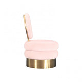 Vig Furniture - Modrest Fleming Modern Pink Velvet & Gold Accent Chair - Vgmfoc-2199-Pk-Ch