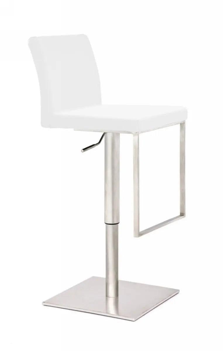 Vig Furniture - Modrest Folsum - Modern White Bar Stool - Vghr5040Bg-1-White