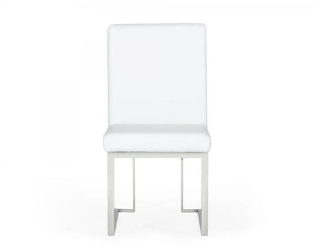 Vig Furniture - Modrest Fowler - Modern White Leatherette Dining Chair Set Of 2 - Vgvcb8866-Wht