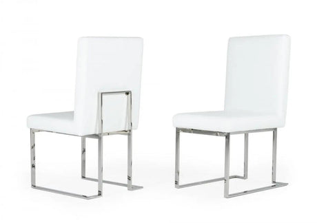 Vig Furniture - Modrest Fowler - Modern White Leatherette Dining Chair Set Of 2 - Vgvcb8866-Wht