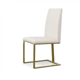 Vig Furniture - Modrest Frankie Contemporary White & Gold Dining Chair - Vggaga-6917Ch-Wht