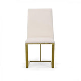 Vig Furniture - Modrest Frankie Contemporary White & Gold Dining Chair - Vggaga-6917Ch-Wht