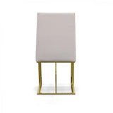 Vig Furniture - Modrest Frankie Contemporary White & Gold Dining Chair - Vggaga-6917Ch-Wht