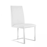 Vig Furniture - Modrest Frankie - Modern White & Brushed Stainless Steel Dining Chair - Vgga-6917Ch-Wht-Ss-Dc