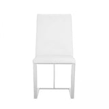 Vig Furniture - Modrest Frankie - Modern White & Brushed Stainless Steel Dining Chair - Vgga-6917Ch-Wht-Ss-Dc