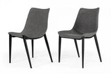 Vig Furniture - Modrest Frasier - Modern Grey Eco-Leather Dining Chair (Set Of 2 ) - Vghr-3501