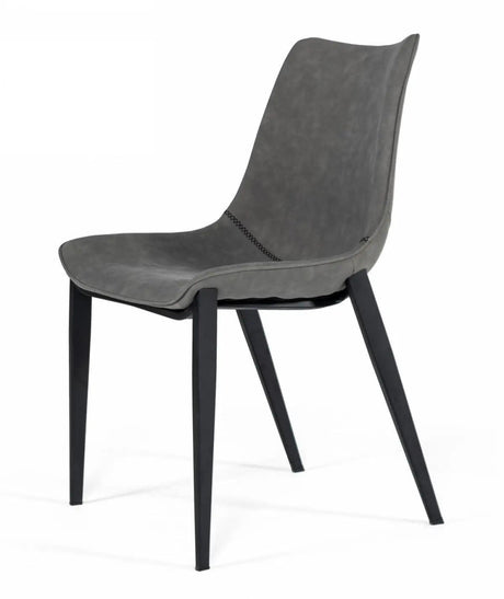 Vig Furniture - Modrest Frasier - Modern Grey Eco-Leather Dining Chair (Set Of 2 ) - Vghr-3501