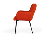 Vig Furniture - Modrest Frisco - Mid-Century Orange Velvet Dining Chair - Vgeumc-9577Ch-A