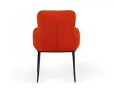 Vig Furniture - Modrest Frisco - Mid-Century Orange Velvet Dining Chair - Vgeumc-9577Ch-A