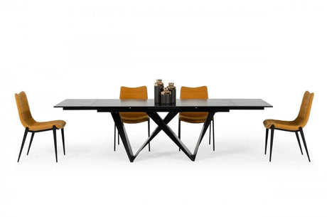 Vig Furniture - Modrest Fritz Modern Black Ceramic Dining Table - Vgnsgd8767-Blk-Dt