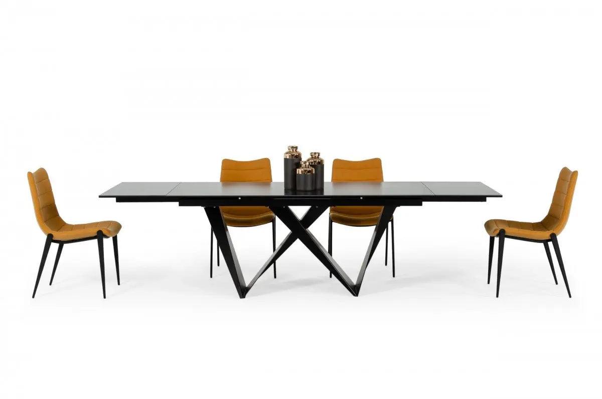 Vig Furniture - Modrest Fritz Modern Black Ceramic Dining Table - Vgnsgd8767-Blk-Dt