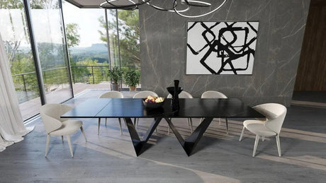 Vig Furniture - Modrest Fritz Modern Black Ceramic Dining Table - Vgnsgd8767-Blk-Dt