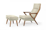 Vig Furniture - Modrest Fulton Modern Beige Lounge Chair & Ottoman - Vgcslc-17050-Bg-Ch