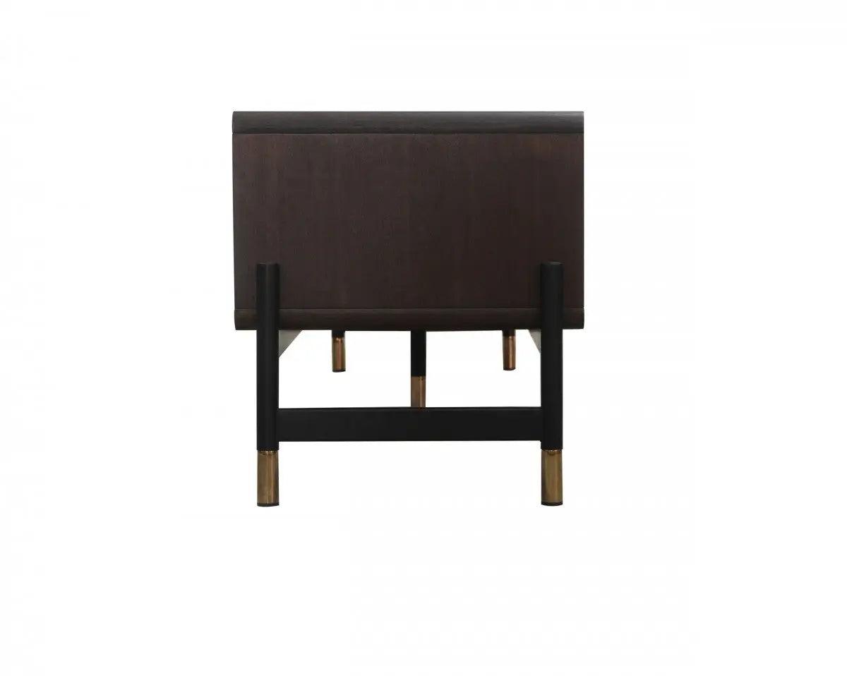 Vig Furniture - Modrest Gabrielle Contemporary Walnut & Gold Tv Stand - Vggu5425Tv-1-Wal-Tv