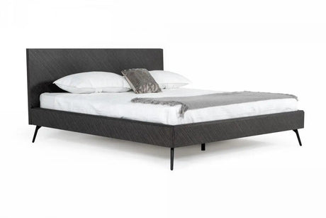 Vig Furniture - Modrest Gaige - Modern Grey Elm Bed - Vgbb-Ma1907-Gry