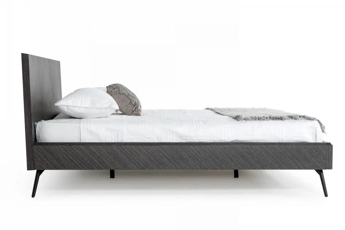 Vig Furniture - Modrest Gaige - Modern Grey Elm Bed - Vgbb-Ma1907-Gry