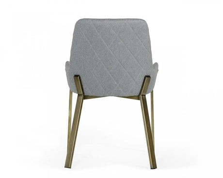 Vig Furniture - Modrest Ganon Modern Grey & Antique Brass Dining Chair - Vggaga-6736Ch-Gry-Dc