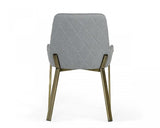 Vig Furniture - Modrest Ganon Modern Grey & Antique Brass Dining Chair - Vggaga-6736Ch-Gry-Dc