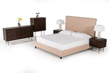 Vig Furniture - Modrest Garland Modern Beige Fabric Bed - Vgjy-602-Bge