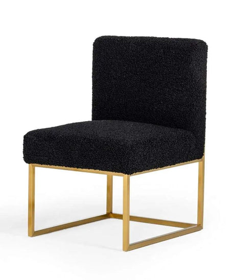 Vig Furniture - Modrest Garvin - Glam Black And Gold Fabric Accent Chair - Vgodzw-998