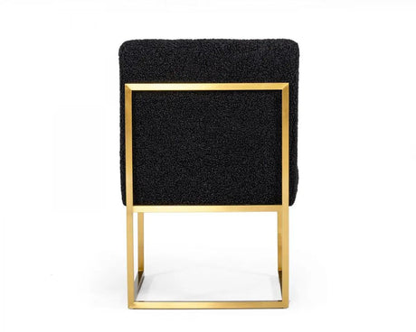 Vig Furniture - Modrest Garvin - Glam Black And Gold Fabric Accent Chair - Vgodzw-998