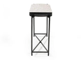 Vig Furniture - Modrest Gemini Modern White Terrazzo Concrete & Black Metal Console Table - Vglbduo-Cs120-01