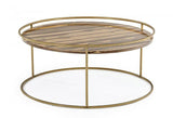 Vig Furniture - Modrest Gilcrest - Glam Brown And Gold Marble Coffee Table - Vgodlz-199C