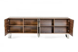 Vig Furniture - Modrest Gilroy - Modern Walnut & Stainless Steel Buffet - Vgbbma2002Sb-Buff