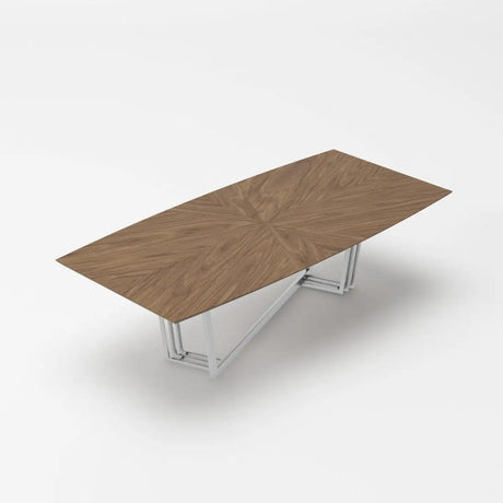 Vig Furniture - Modrest Gilroy - Modern Walnut & Stainless Steel Dining Table - Vgbbmi2003T-Wal-Dt