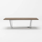 Vig Furniture - Modrest Gilroy - Modern Walnut & Stainless Steel Dining Table - Vgbbmi2003T-Wal-Dt