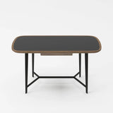 Vig Furniture - Modrest Girard - Modern Walnut & Black Glass Desk - Vgbbmq2002Dk-2