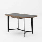 Vig Furniture - Modrest Girard - Modern Walnut & Black Glass Desk - Vgbbmq2002Dk-2