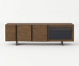 Modrest Glencoe Modern Walnut & Grey Glass Buffet Vgbbmk2005Sb-Buff