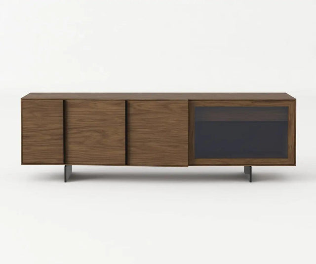 Vig Furniture - Modrest Glencoe Modern Walnut & Grey Glass Buffet - Vgbbmk2005Sb-Buff