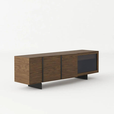 Vig Furniture - Modrest Glencoe Modern Walnut & Grey Glass Buffet - Vgbbmk2005Sb-Buff