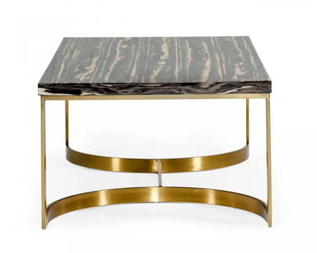 Vig Furniture - Modrest Greely - Glam Black And Gold Marble Coffee Table - Vgodlz-178C