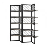 Vig Furniture - Modrest Grimaldi Modern Concrete & Black Metal Shelf - Vglbmona-Sh153-02