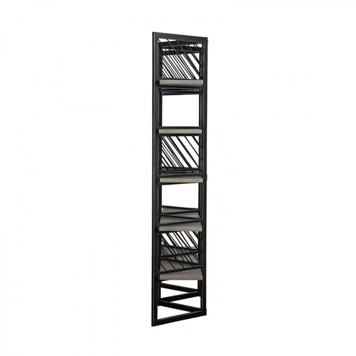 Vig Furniture - Modrest Grimaldi Modern Concrete & Black Metal Shelf - Vglbmona-Sh153-02