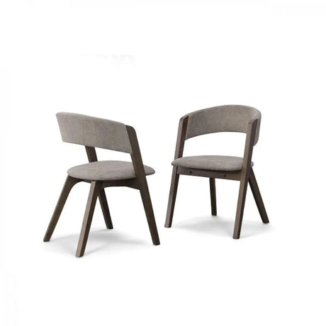 Vig Furniture - Modrest Grover - Modern Grey & Dark Wenge Dining Chair (Set Of 2) - Vgma-Mi-722