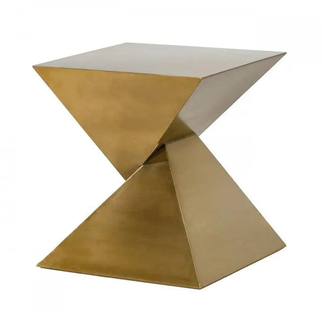 Vig Furniture - Modrest Hadler - Glam Brushed Gold Metallic End Table - Vgodlz-206E