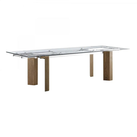 Vig Furniture - Modrest Helena -  Modern Extendable Glass Dining Table - Large - Vgewd2048Ma