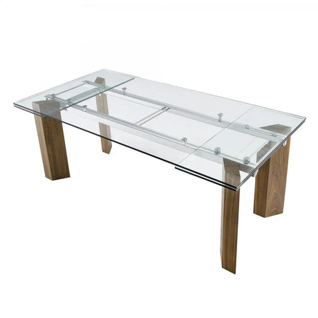 Vig Furniture - Modrest Helena -  Modern Extendable Glass Dining Table - Large - Vgewd2048Ma