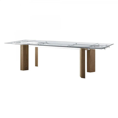 Vig Furniture - Modrest Helena -  Modern Extendable Glass Dining Table - Large - Vgewd2048Ma