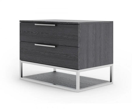 Vig Furniture - Modrest Heloise Contemporary Grey Elm Nightstand - Vgbbmb1502-Gry-Ns