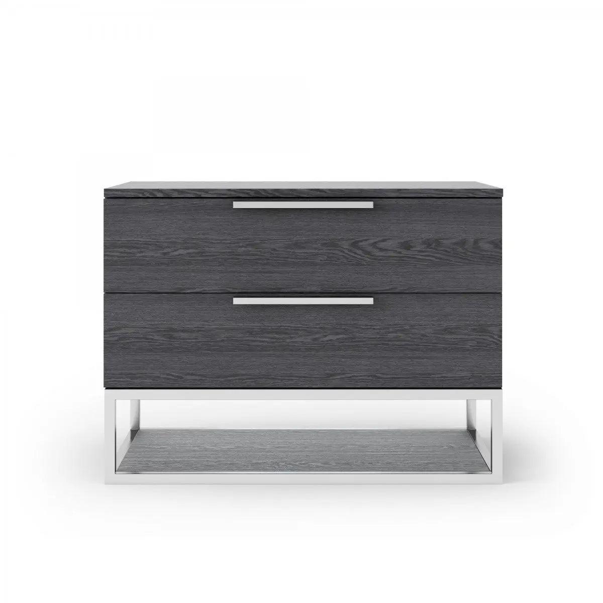 Vig Furniture - Modrest Heloise Contemporary Grey Elm Nightstand - Vgbbmb1502-Gry-Ns