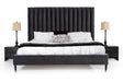 Modrest Hemlock Modern Grey Velvet Bed Vgkkb606-Gry